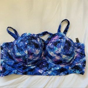 Torrid size 1 galaxy swim top